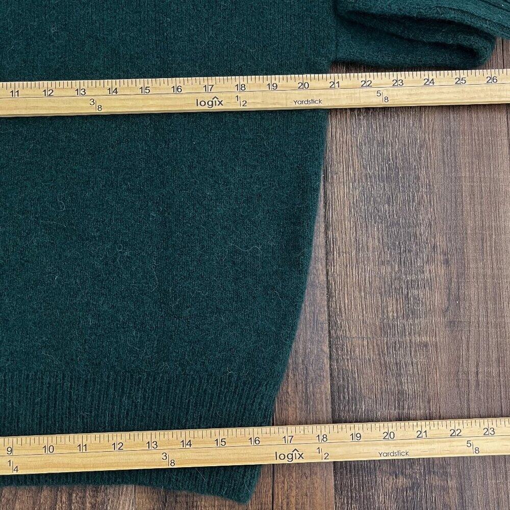 Madewell Dillon Cropped Sweater Ribbed Mock Neck Wool Alpaca Size XS Dark Green - Picture 10 of 16